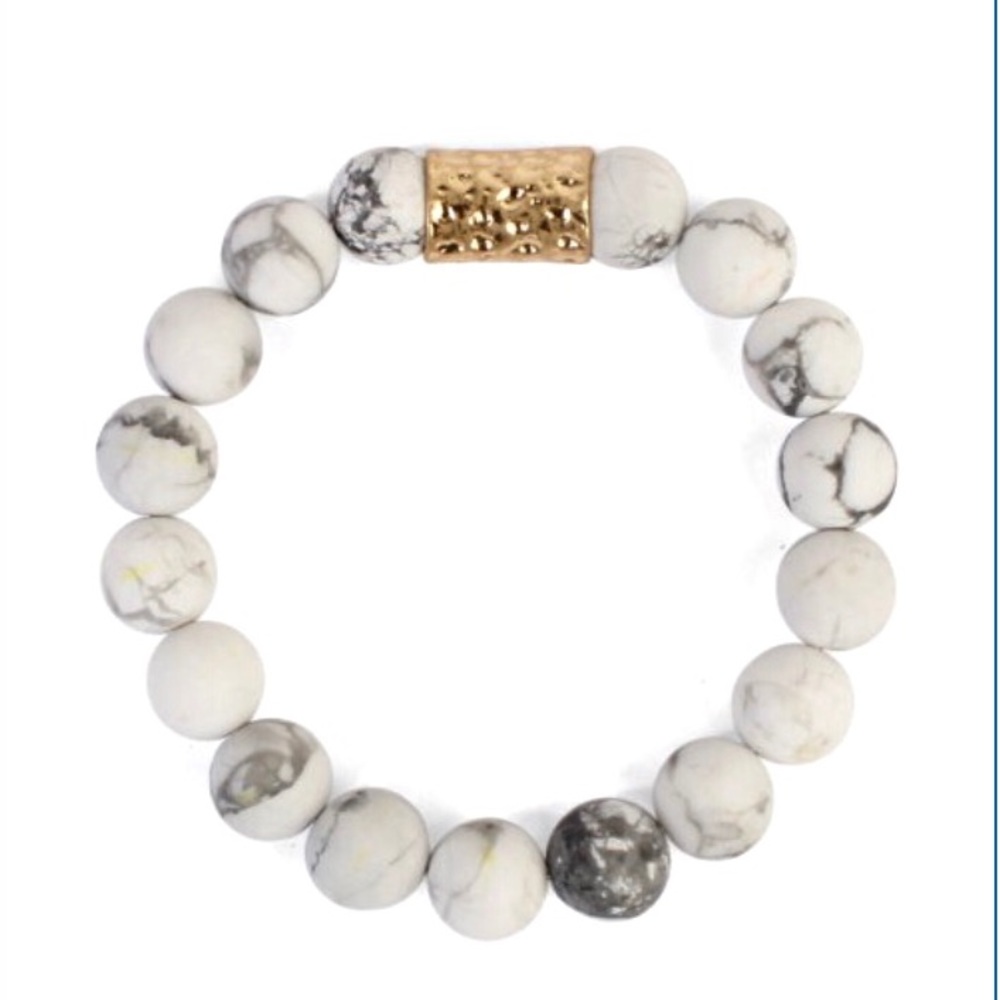 White marble-natural stone bracelet